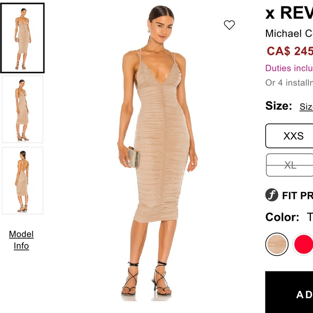 X REVOLVE FIJI MIDI DRESS IN TAUPE
Michael Costello